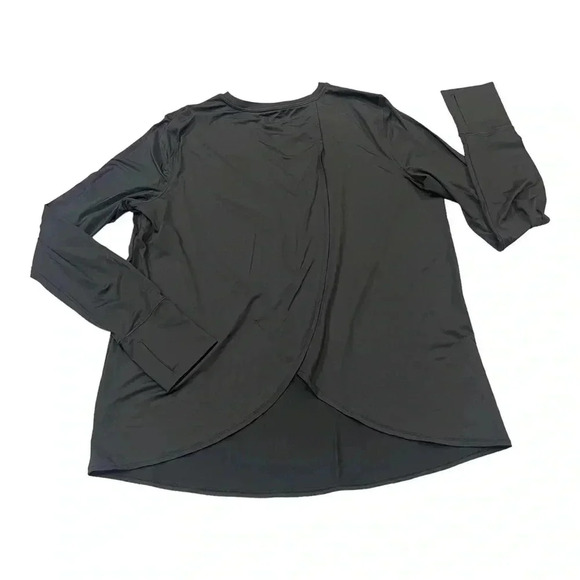 Athleta Dark Gray Athletic Running Long Sleeve Top Shirt Womens Size L - Picture 2 of 10